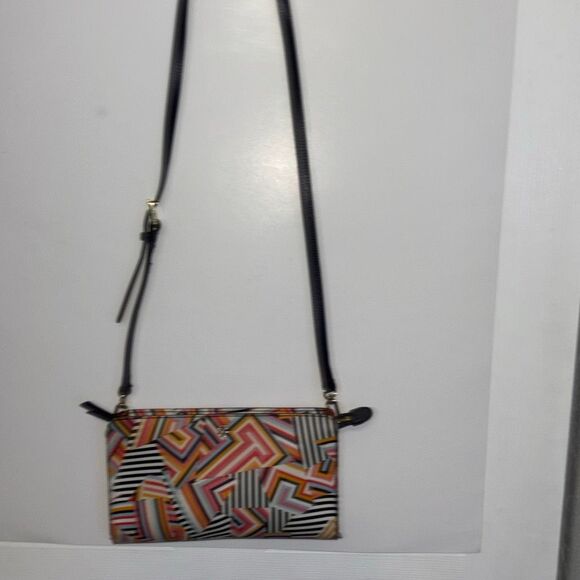 Tory Burch Kerrington geometric T leather crossbody purse bag - Picture 3 of 11